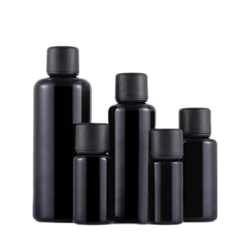 10-100ml纯黑料香薰玻璃瓶 黑瓷紫晶瓶 欧款黑色精油瓶