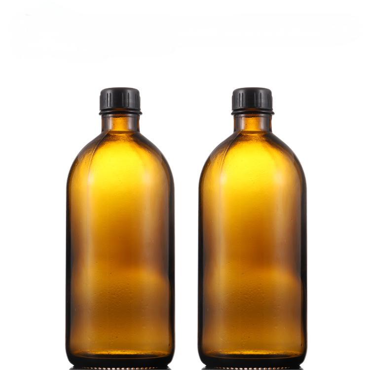 500ml茶色精油瓶 精油分装玻璃瓶 500ml琥珀色基础油瓶 原油瓶